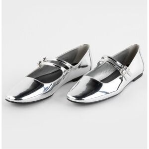 Steve Madden Silver Ballet Flats 🩶